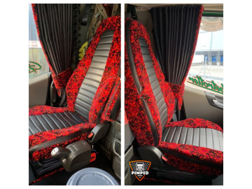 VOLVO FH4/ FH5/ FM after 2013 ECO LEATHER DANISH PLUSH SEAT COVERS