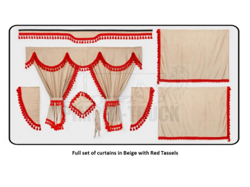 Renault Beige curtains with classic tassels 