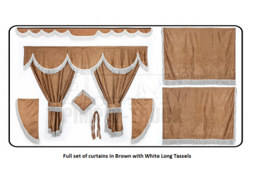 Daf Brown curtains with long tassels 